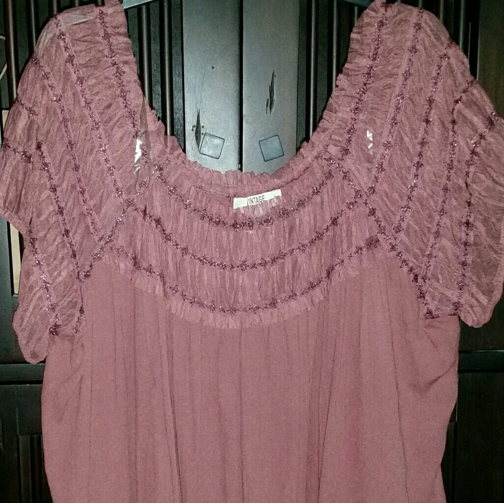 Dark Mauve Flirty Top